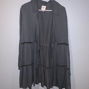 Knox Rose Long Grey Cardigan